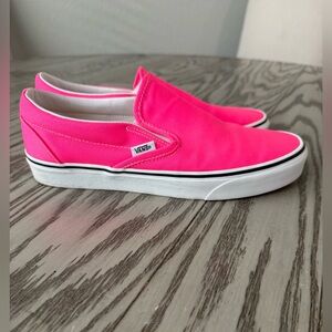 Vans Bright Pink Slip-On Shoes
